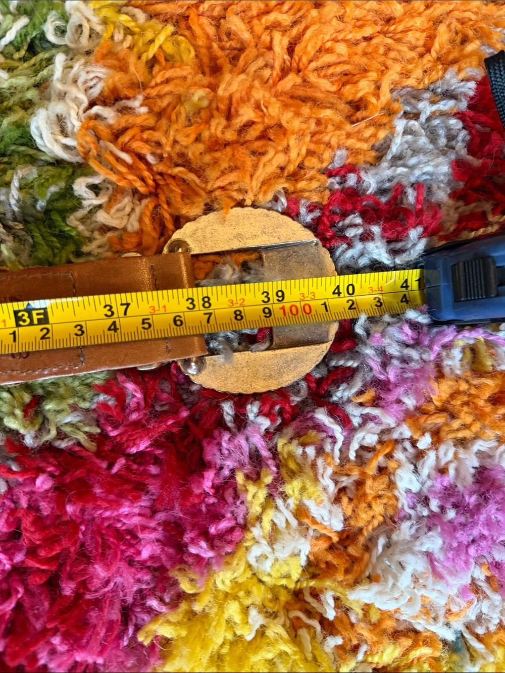Vintage Brighton Y2K Brown Braided Leather Belt with Heart Conchos
